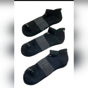Bombas Men's Ankle Socks 3-Pack Black/White, Size Extra Large